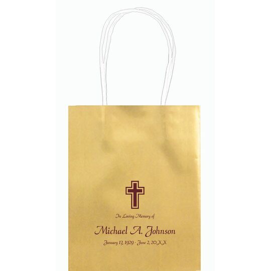 Memorial Cross Mini Twisted Handled Bags